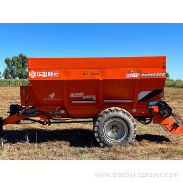 Large dry wet manure spreader